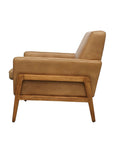 Ingrid armchair in tan leather