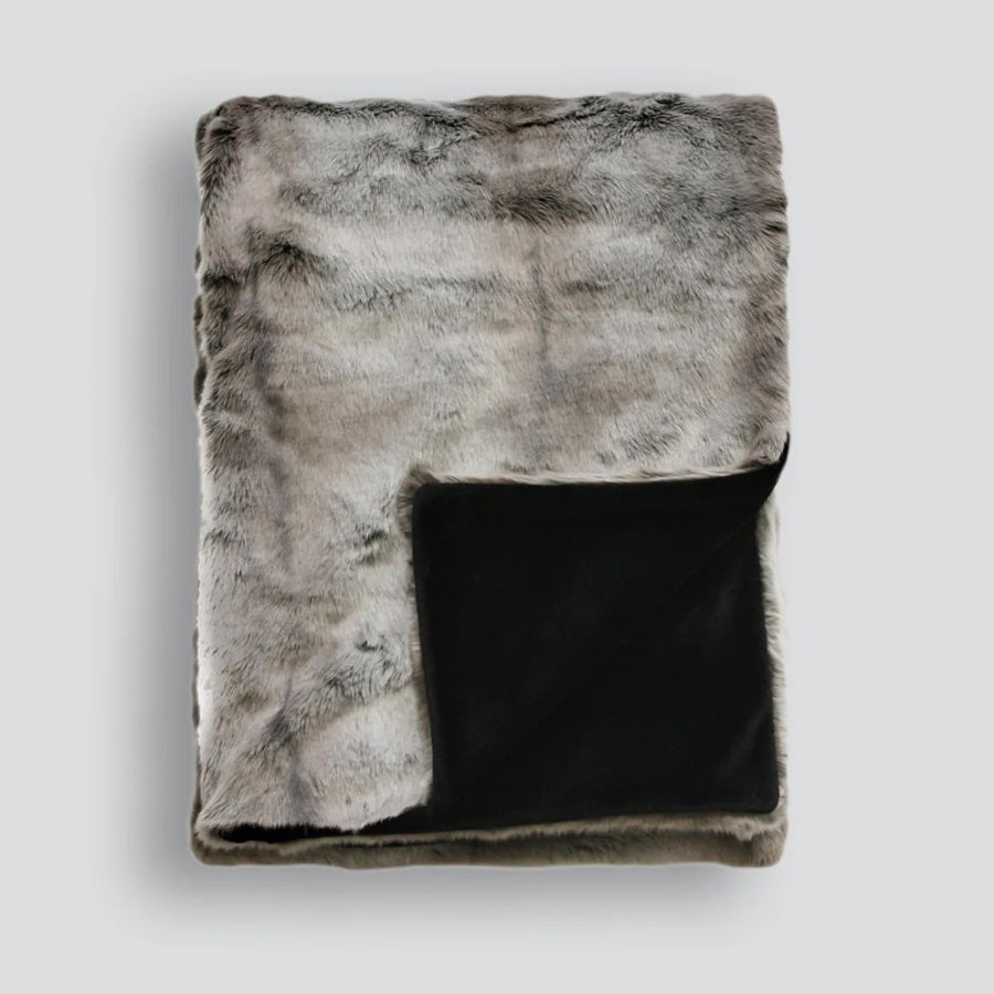 Dark & Moody Faux Fur throw