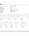 Stella 3 seat sofa & chaise | Green