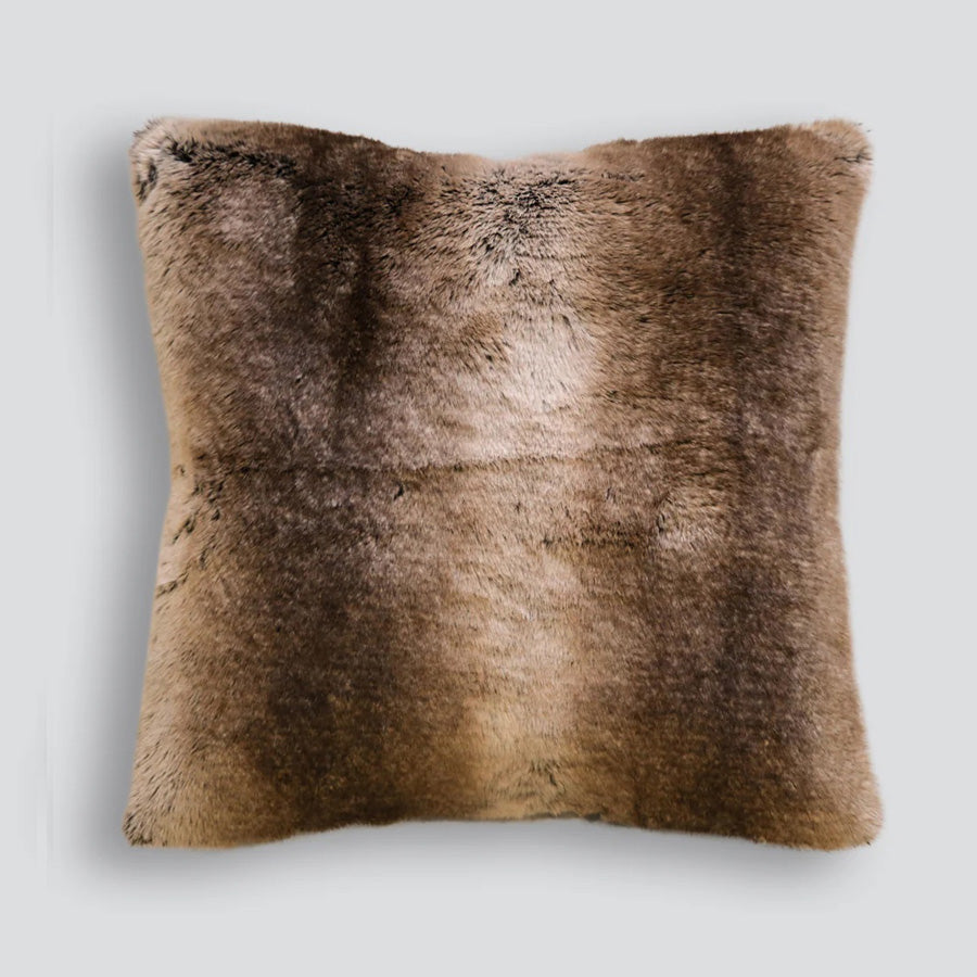 Warm & Rustic Faux Fur Euro cushion