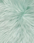 Sheepskin rug in mint