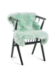 Sheepskin rug in mint