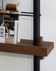 Moebe Magazine 5 Shelf System - Walnut A