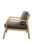 Baker fabric armchair in Charcoal