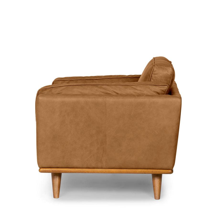 Aria Leather Armchair - Matisse Caramel - Stacks Furniture Store