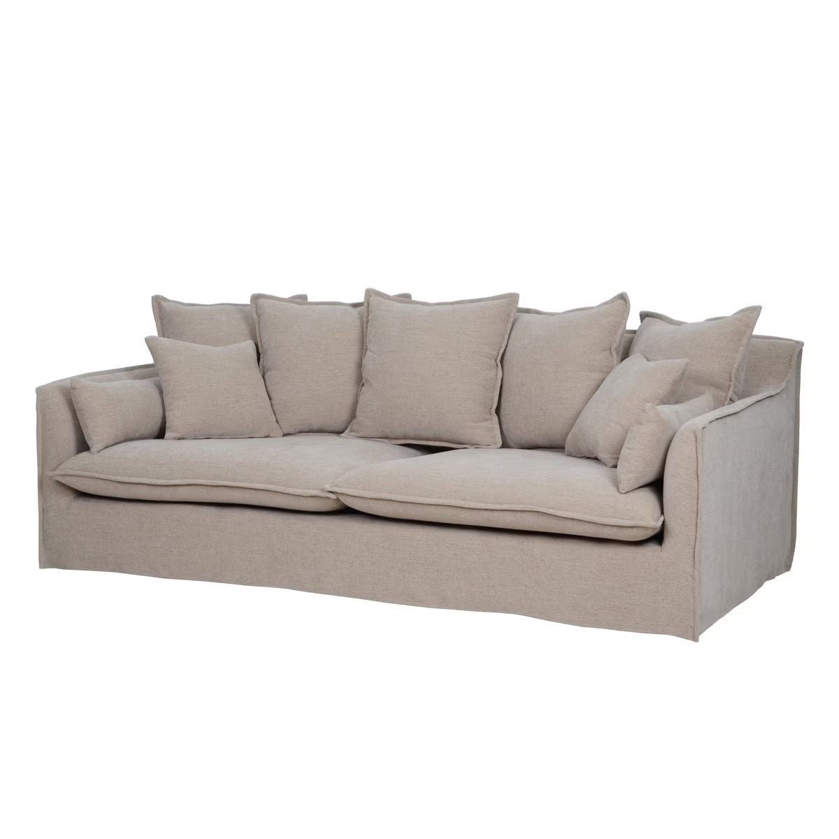 Waihi slipcover 3 seat sofa in hazelnut