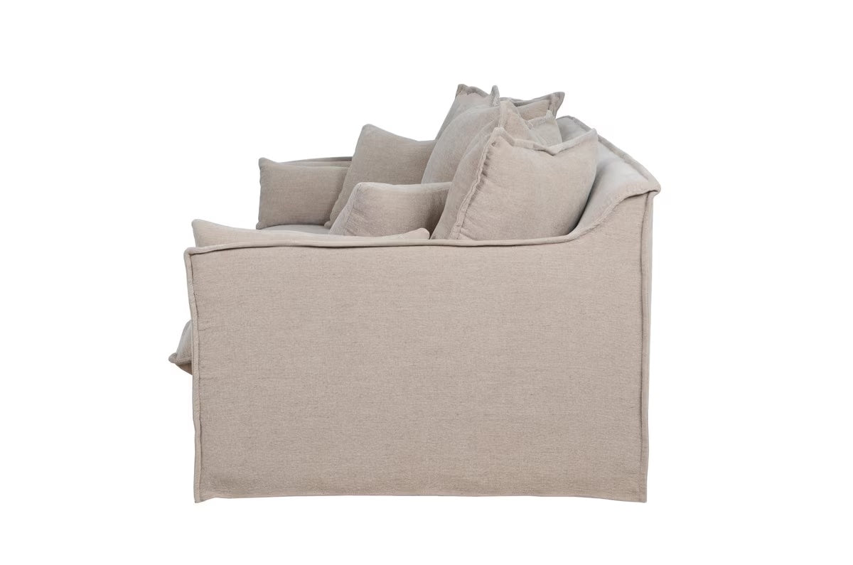 Waihi slipcover 3 seat sofa in hazelnut