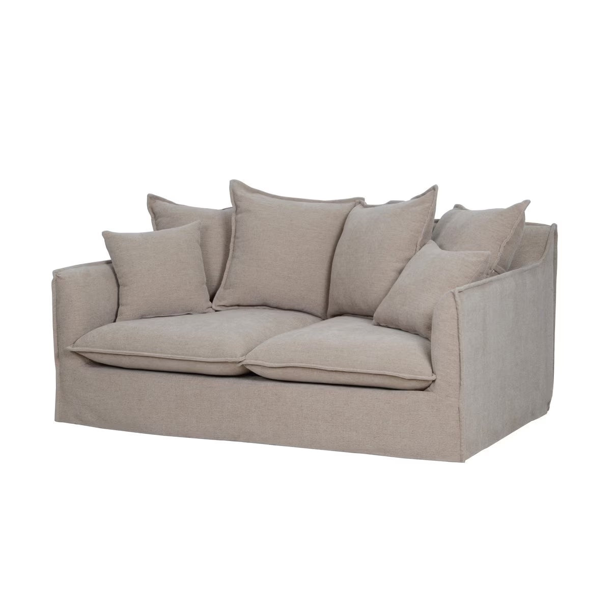Waihi slipcover 2 seat sofa in hazelnut