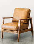Yukon leather armchair in tan
