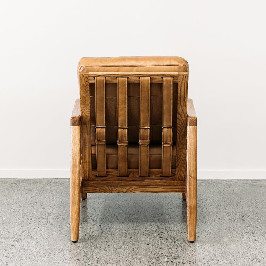 Yukon leather armchair in tan