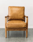 Yukon leather armchair in tan