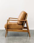 Yukon leather armchair in tan
