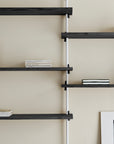 Moebe Wall Double Bay Shelving System - Black & White