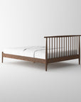 Voss solid oak bed frame in walnut