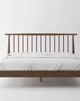 Voss solid oak bed frame in walnut