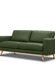 Willow leather sofa | Green leather