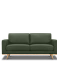 Willow leather sofa | Green leather