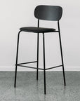 Gemini C38 tall barstool in black