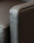 Partridge armchair in urban havana leather