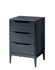 Ghost 3 drawer bedside - Black