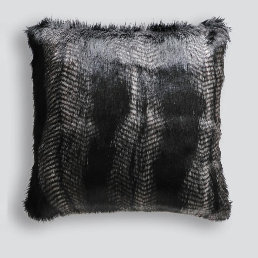 Dark & Moody Faux fur euro cushion