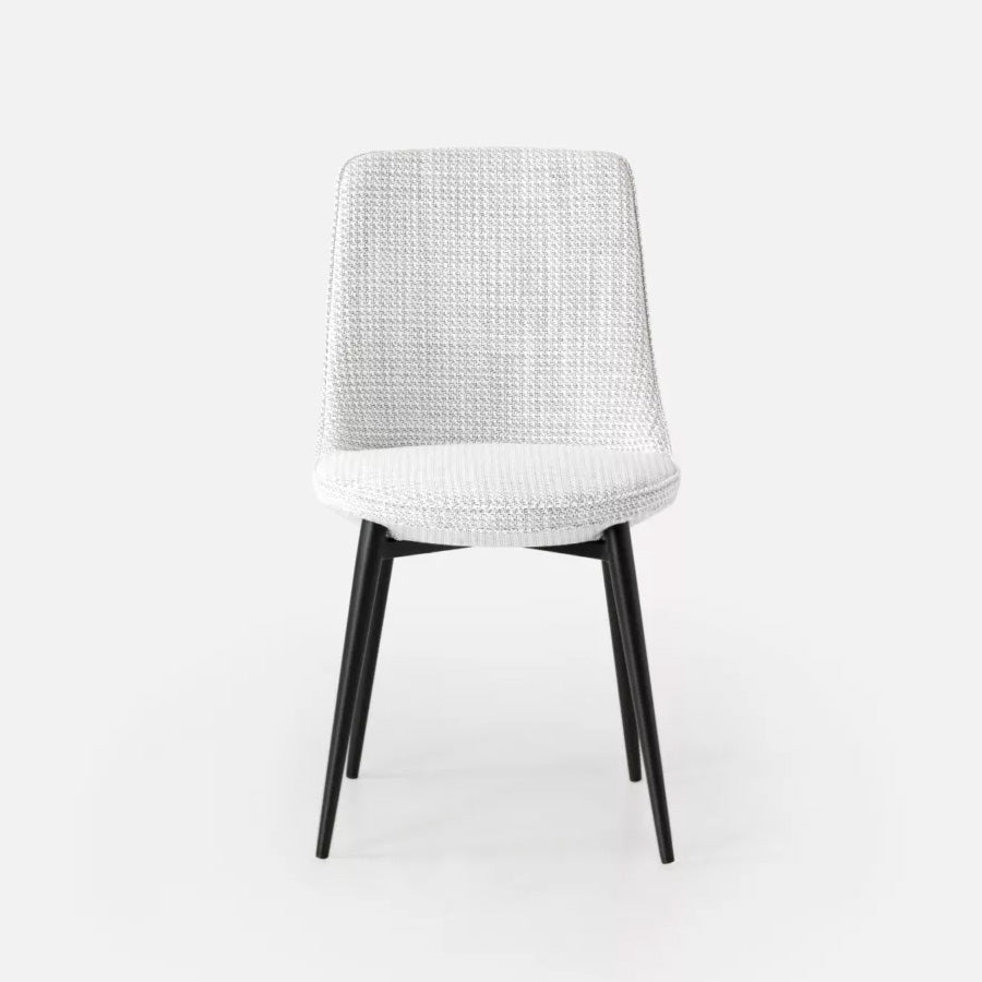 Bobby dining chair in white/black