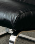 Angus Black Leather Chair - Oxford Black