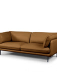 Clara 2 seat sofa in deep tan leather