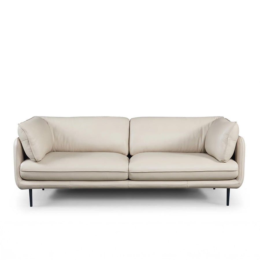 Clara 2 Seat Sofa in beige leather