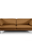 Clara 3 seat sofa in deep tan leather