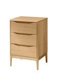 Ghost 3 drawer bedside - Natural