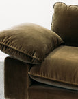 Studio 3 seat sofa in cypress cotton velvet
