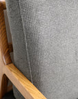 Baker fabric armchair in Charcoal