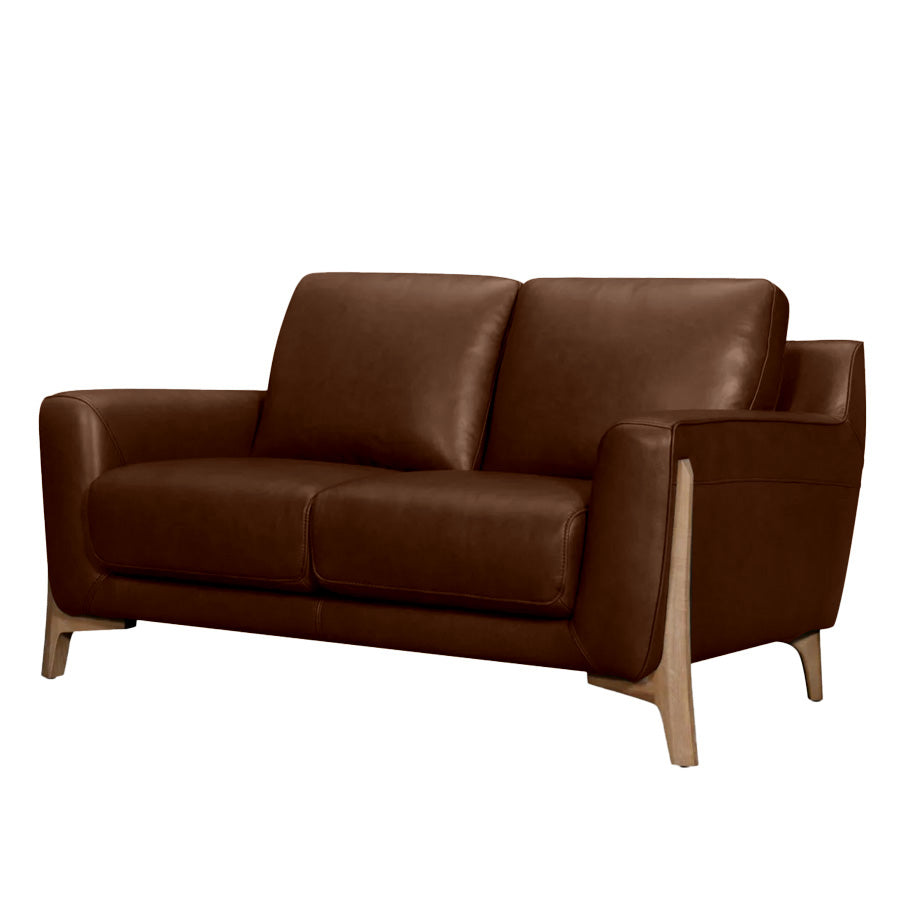 Gala sofa in deep brown leather