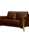 Gala sofa in deep brown leather