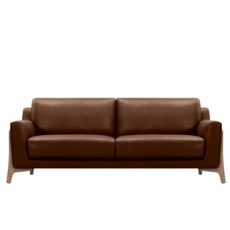 Gala sofa in deep brown leather