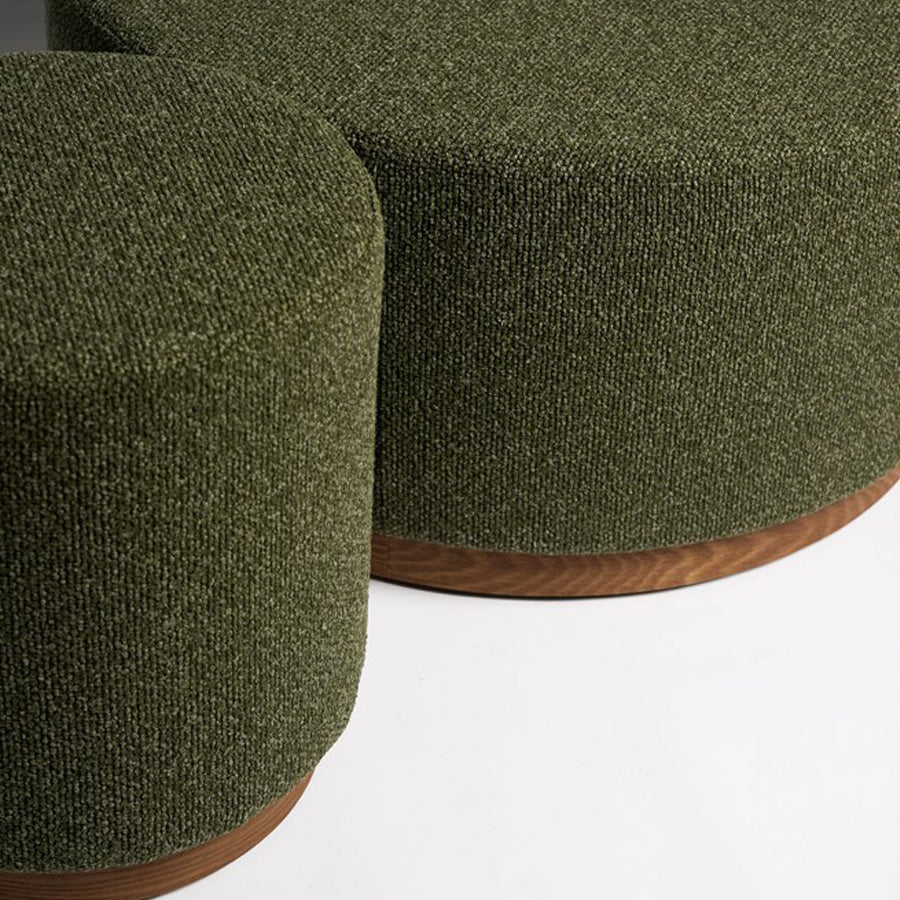 Hickory Small Ottoman in Forest