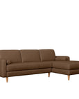 Khan sofa & chaise in leather