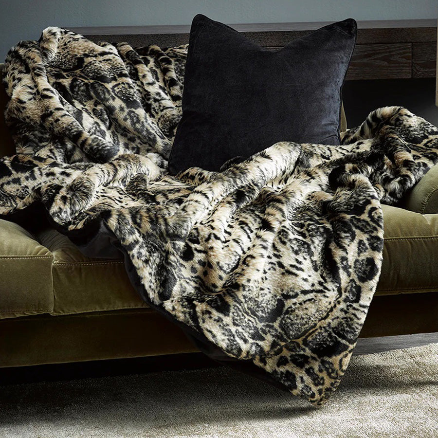 Dark & Moody Faux Fur throw