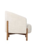 Malibu tub chair in cream fabric side