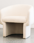 Nolan armchair in boucle white