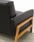 Ingrid armchair in black leather