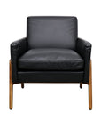 Ingrid armchair in black leather
