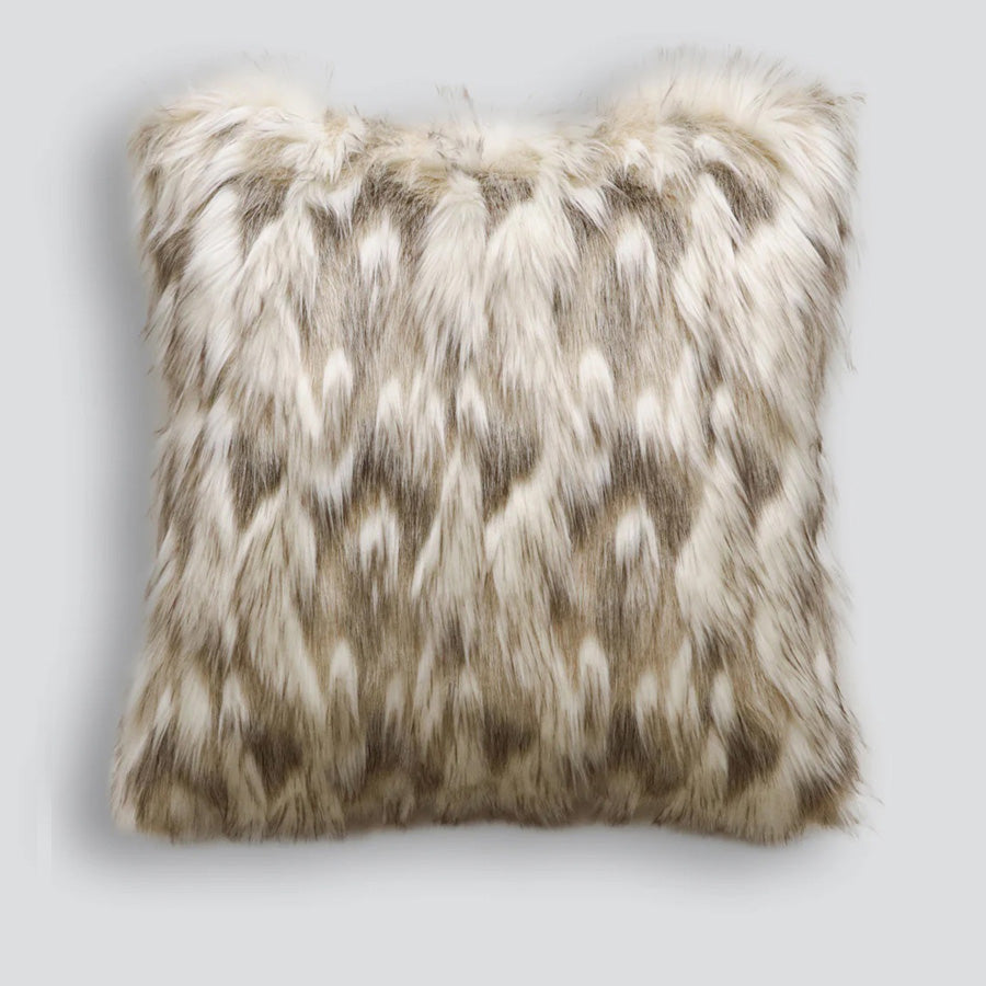 Light & Feminine Faux Fur Euro cushion