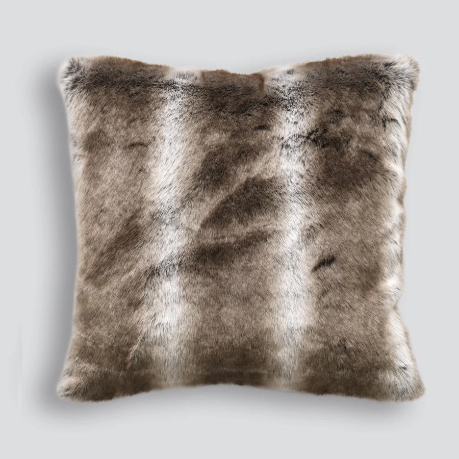 Warm & Rustic Faux Fur Euro cushion