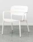 Nova outdoor dining chair in white 