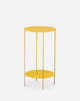 wok side table in matte mustard