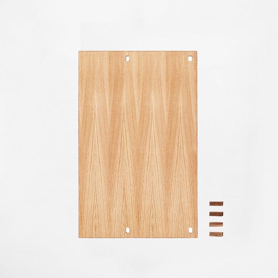 Moebe shelving system oak desk