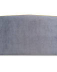Custom King headboard in plush charcoal