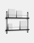 Moebe Magazine 2 Shelf System - Black